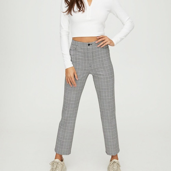 Aritzia Sunday Best Freshman Check Pant Size 2 - Picture 1 of 7